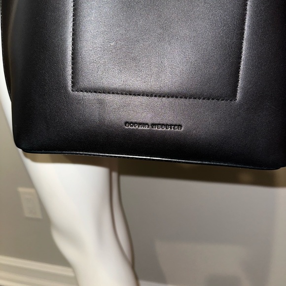 SOPHIA WEBSTER *Romy* black leather large classic bucket satchel bag purse sac - Picture 5 of 15